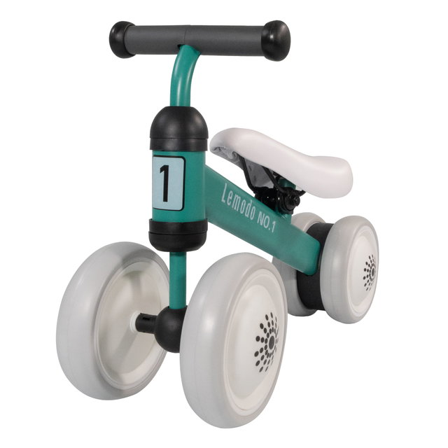 Lauflernrad mint, Kinderlaufrad mit Umkippschutz und gepolsterten Lenker, Mini Laufrad mit 4 Rädern